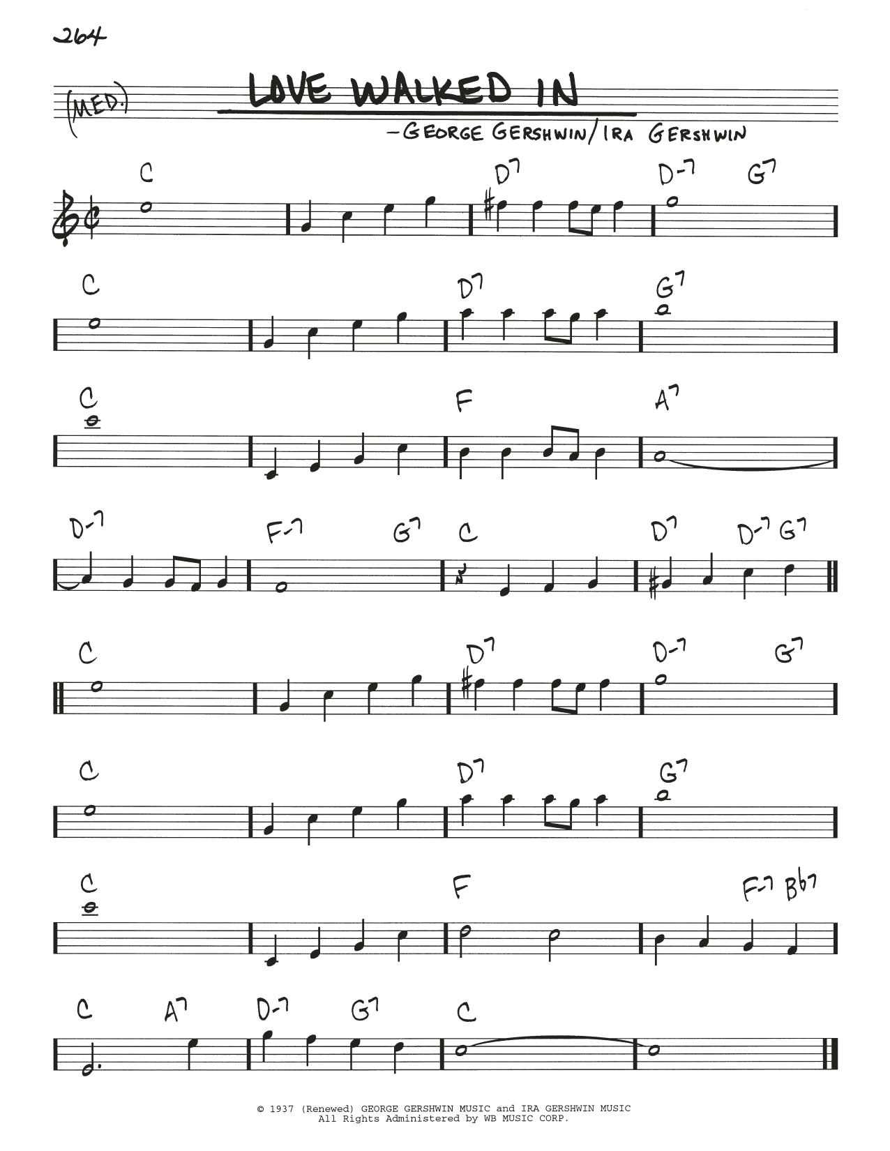 George Gershwin & Ira Gershwin Love Walked In Sheet Music