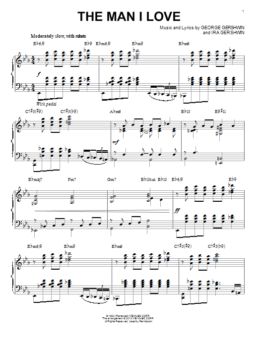 George Gershwin The Man I Love [Jazz version] (arr. Brent Edstrom) Sheet Music