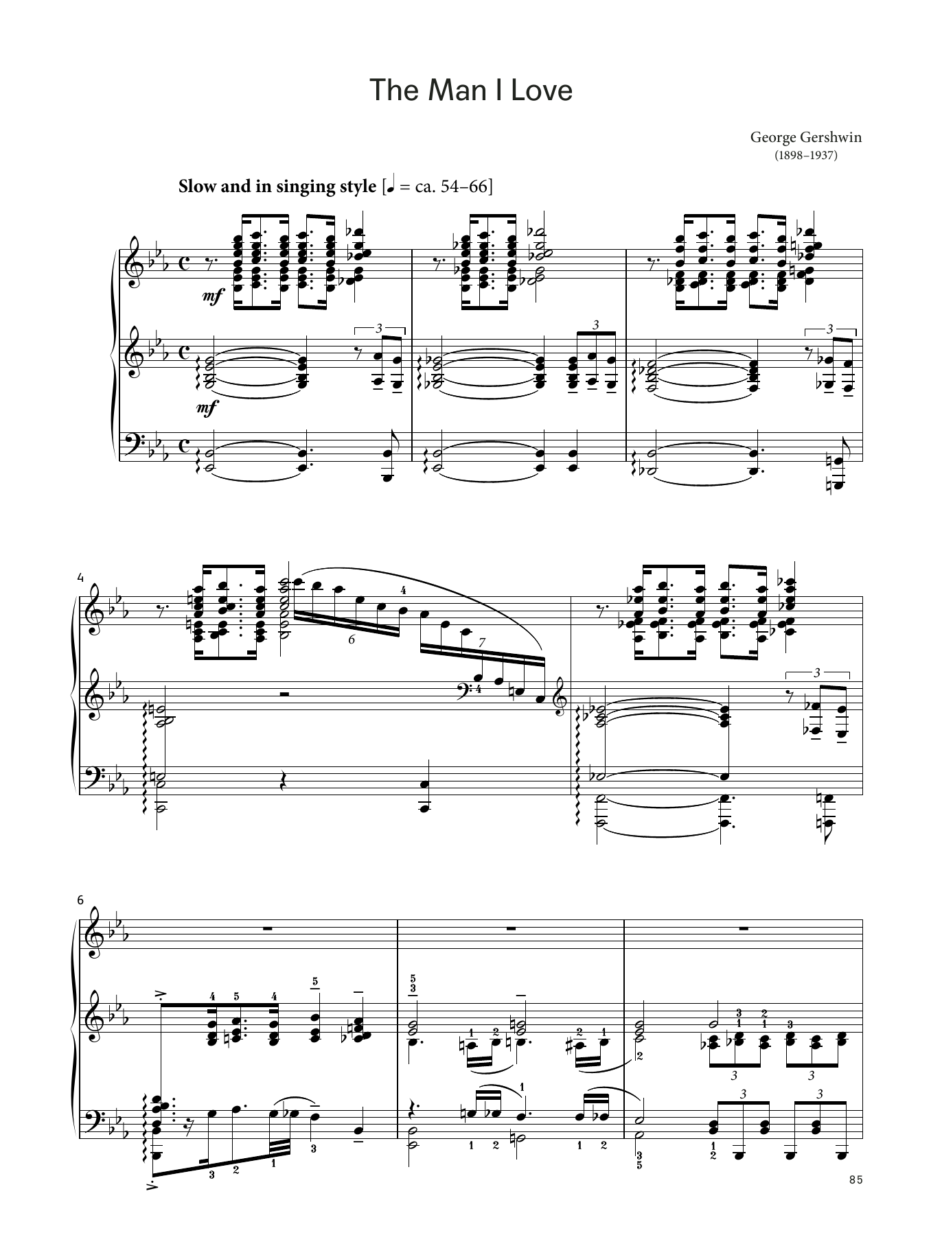 George Gershwin The Man I Love (LCME Piano 2018 Grade 8 List C) Sheet Music