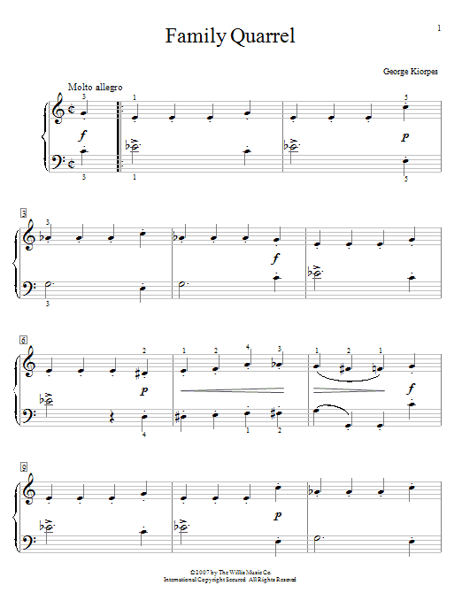 George Kiorpes Family Quarrel Sheet Music