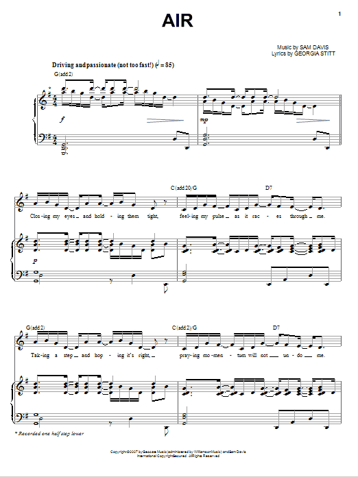 Georgia Stitt Air Sheet Music
