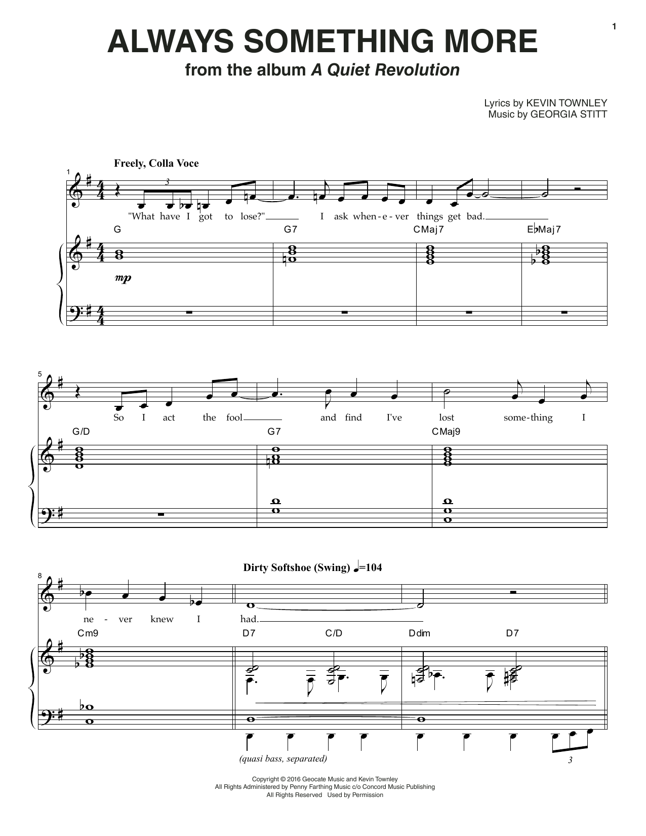Georgia Stitt Always Something More Sheet Music