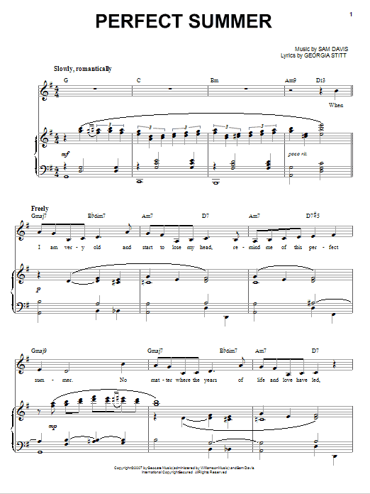 Georgia Stitt Perfect Summer Sheet Music