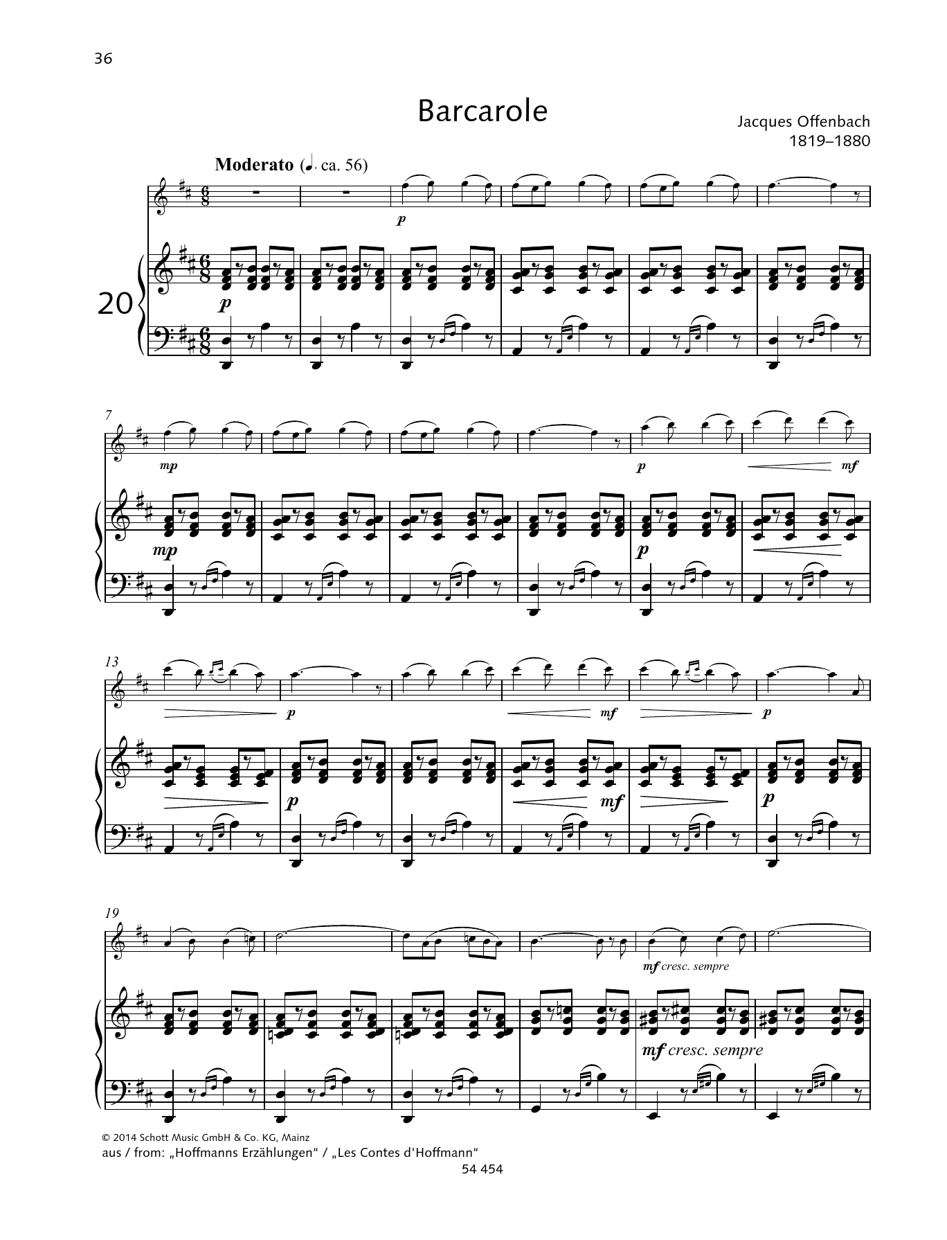 Gerda Koppelkamm-Martini Barcarole Sheet Music