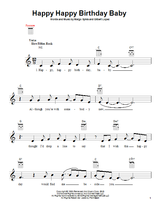 Gilbert Lopez Happy Happy Birthday Baby Sheet Music