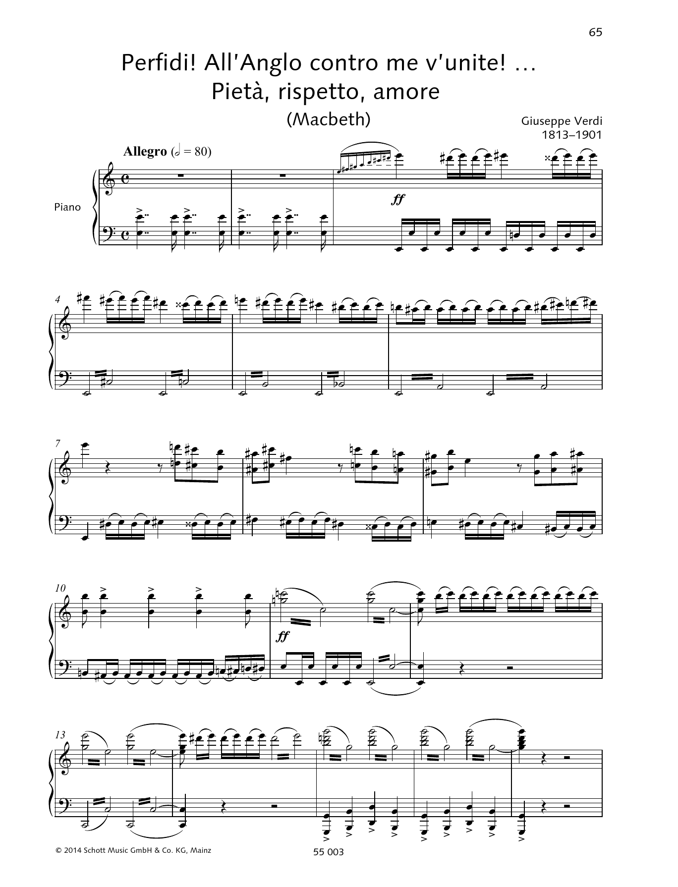 Giuseppe Verdi Perfidi! All'Anglo contro me v'unite!... Pietà, rispetto, amore Sheet Music