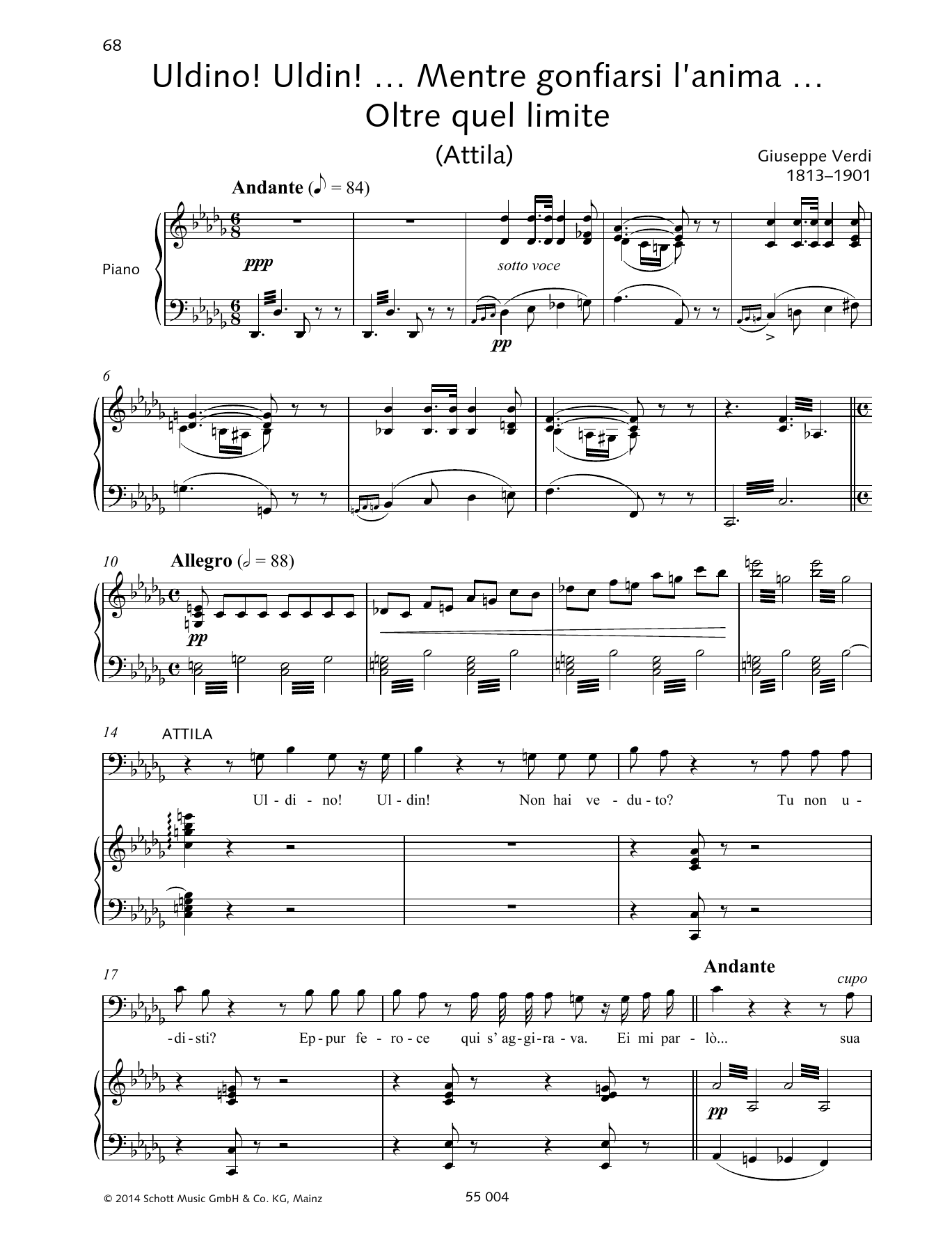 Giuseppe Verdi Uldino! Uldin!... Mentre gonfiarsi l'anima... Oltre quel limite Sheet Music