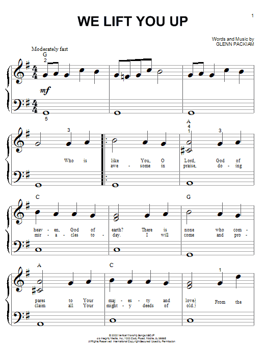 Glenn Packiam We Lift You Up Sheet Music