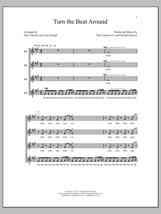 Gloria Estefan Turn The Beat Around (arr. Deke Sharon) Sheet Music