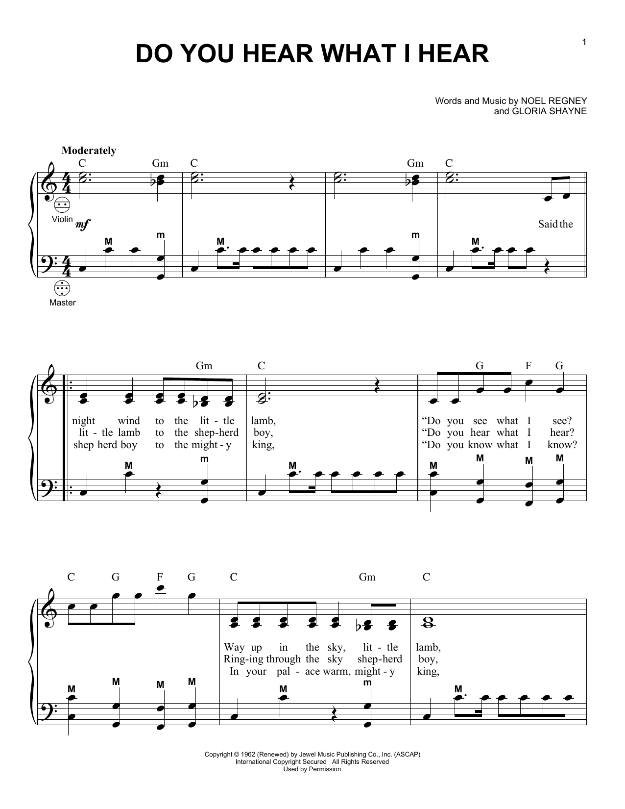 Gloria Shayne Do You Hear What I Hear (arr. Gary Meisner) Sheet Music