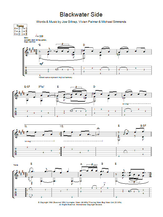 Gordon Giltrap Blackwater Side Sheet Music