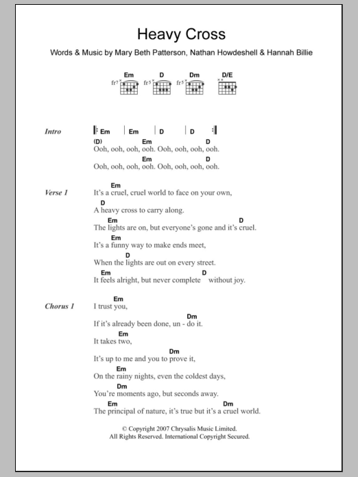 The Gossip Heavy Cross Sheet Music