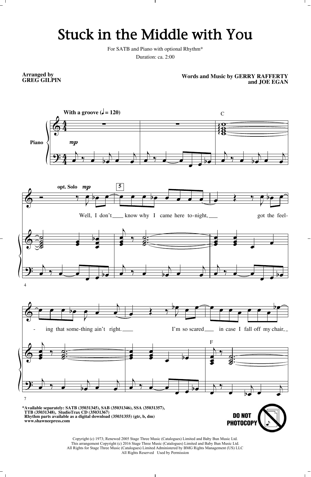 Greg Gilpin Stuck In The Middle With You Sheet Music