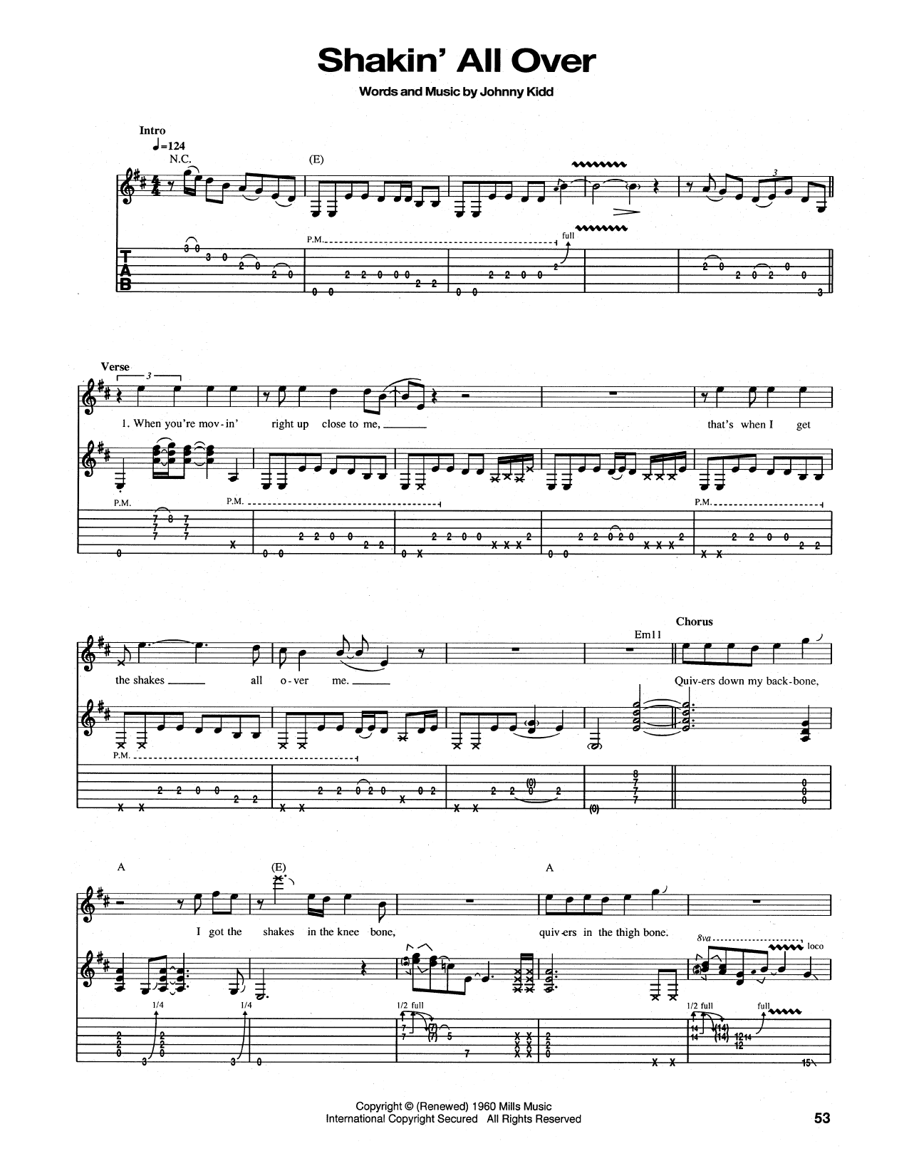 Guess Who Shakin' All Over Sheet Music