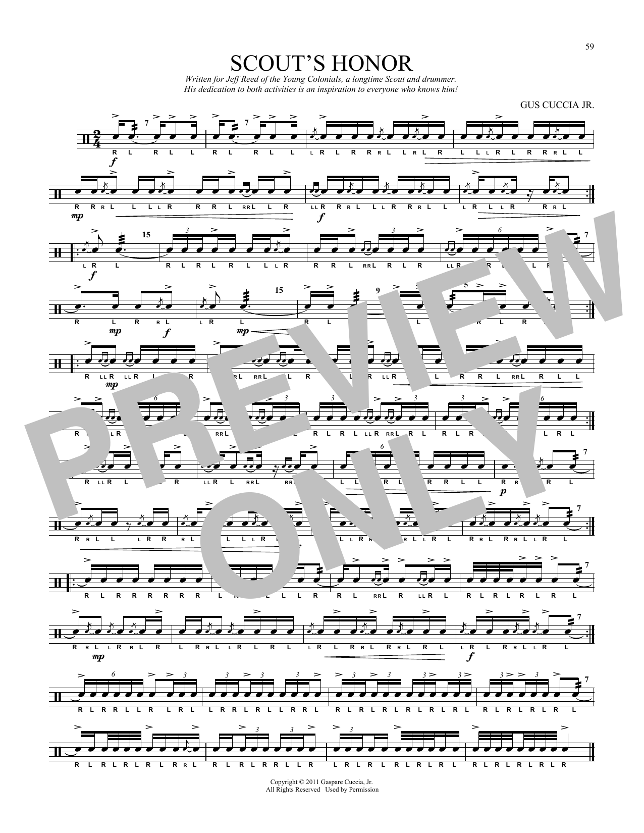 Gus Cuccia Scout's Honor Sheet Music