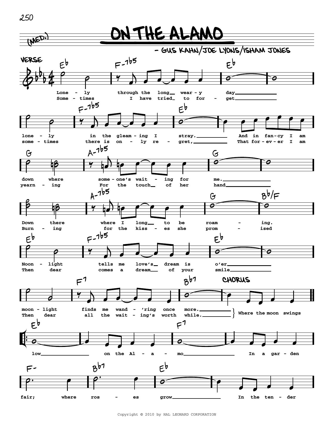Gus Kahn On The Alamo (arr. Robert Rawlins) Sheet Music