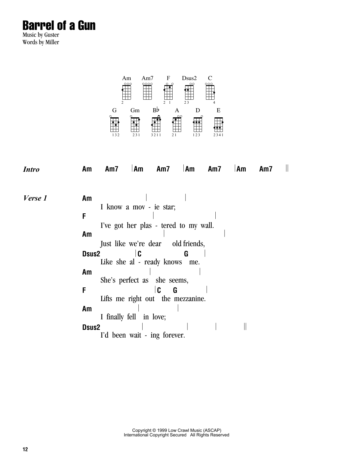 Guster Barrel Of A Gun Sheet Music