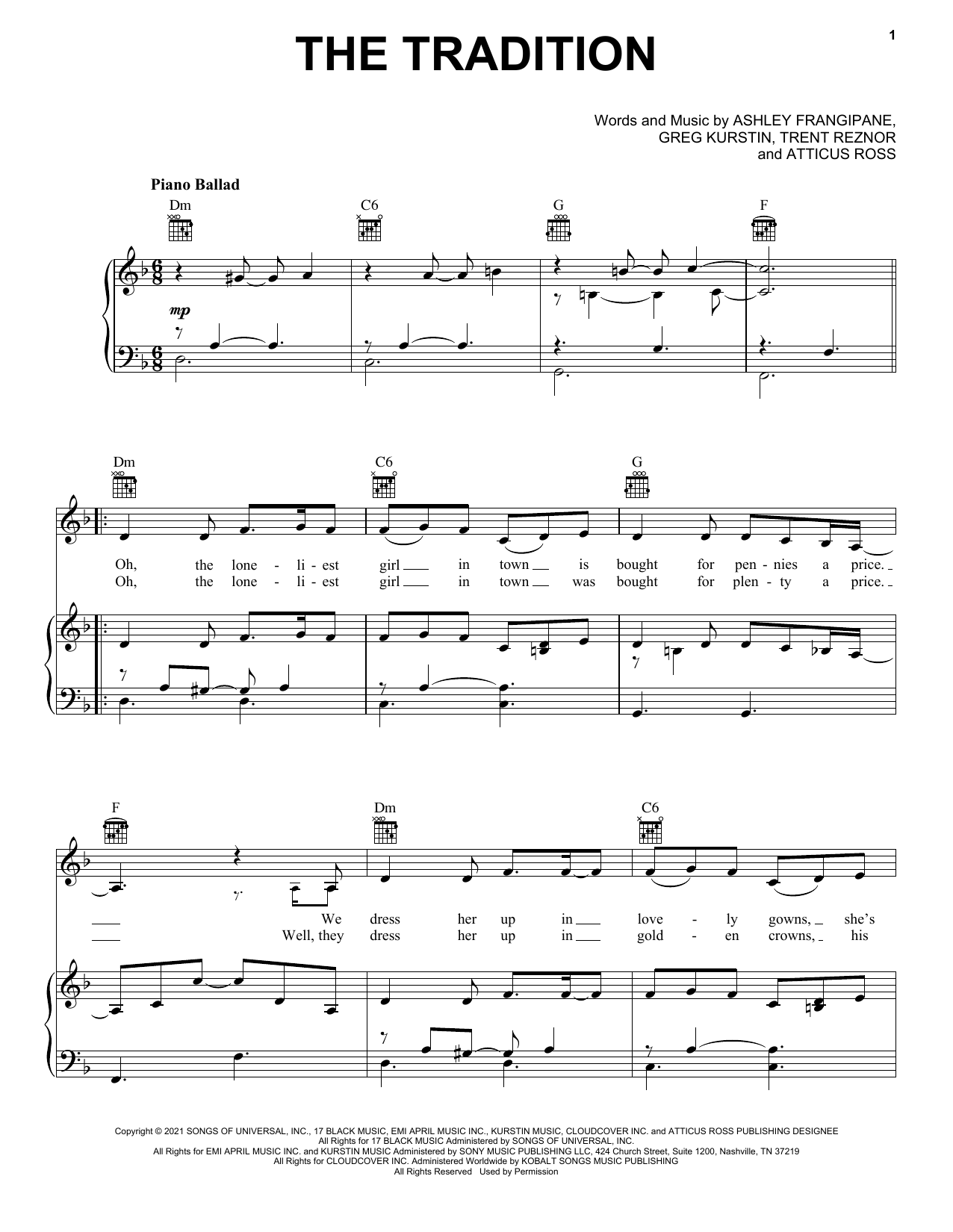 Halsey The Tradition Sheet Music