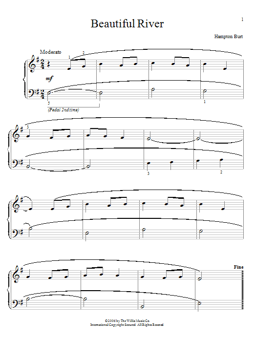 Hampton Burt Beautiful River Sheet Music