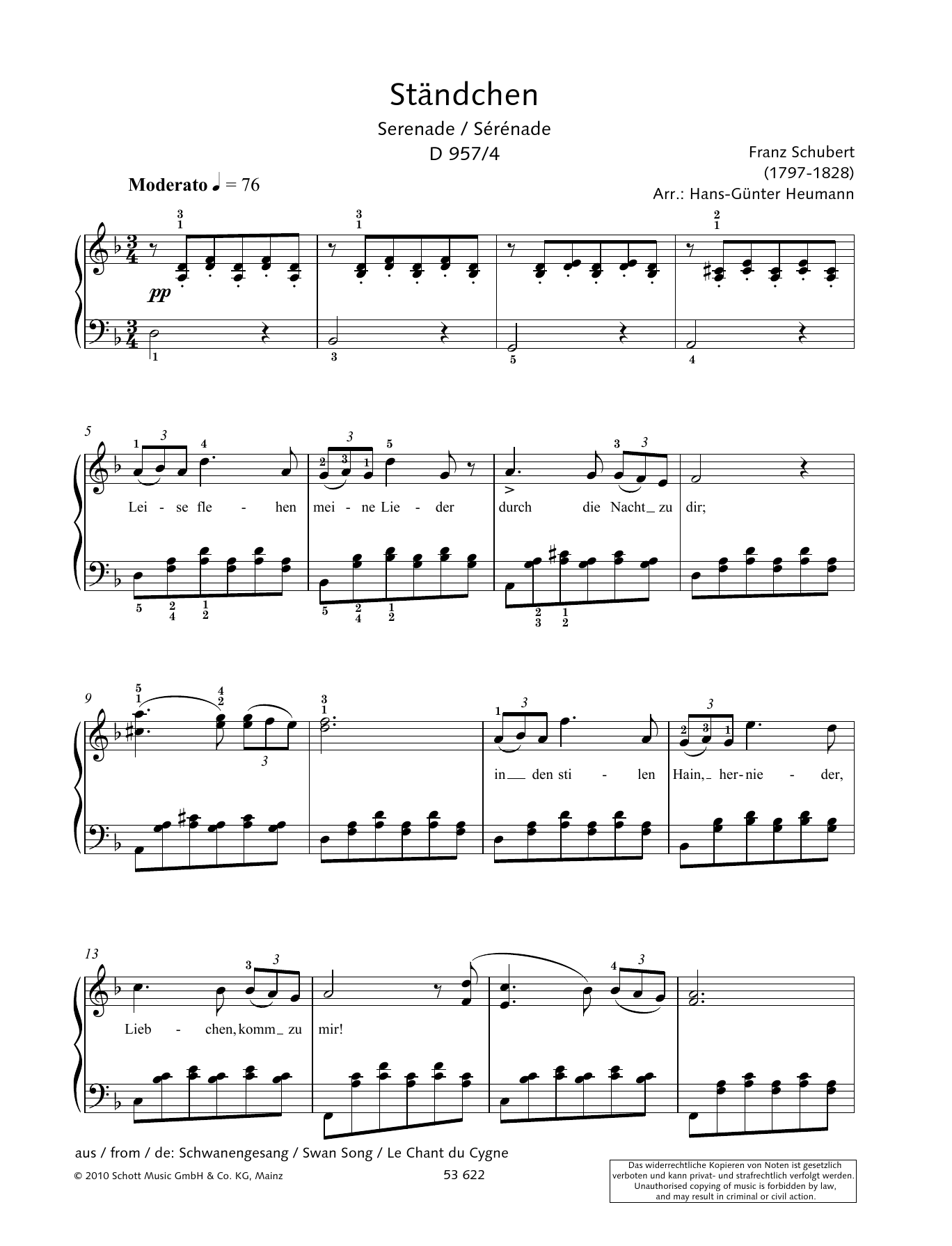 Hans-Gunter Heumann Serenade Sheet Music
