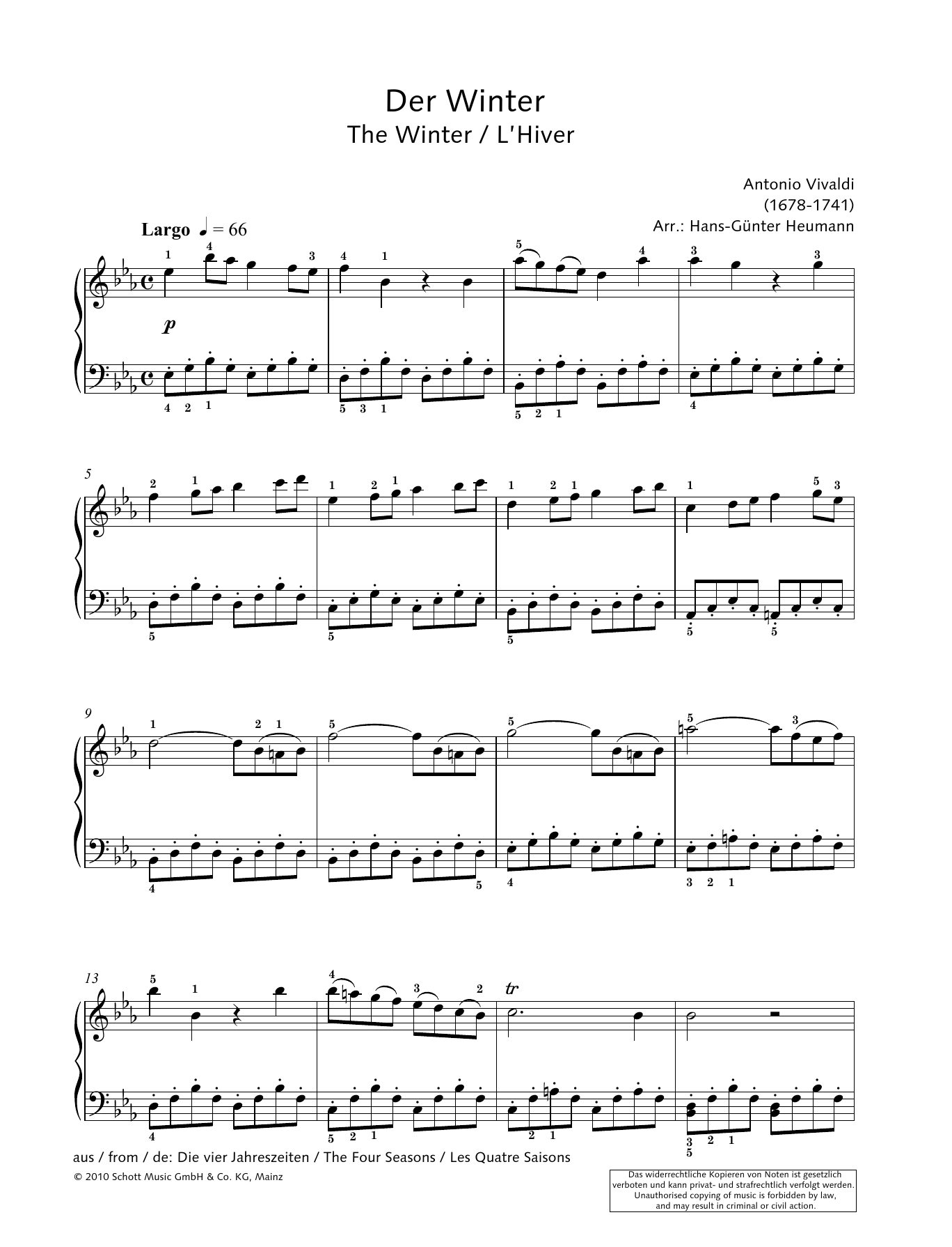 Hans-Gunter Heumann The Winter Sheet Music