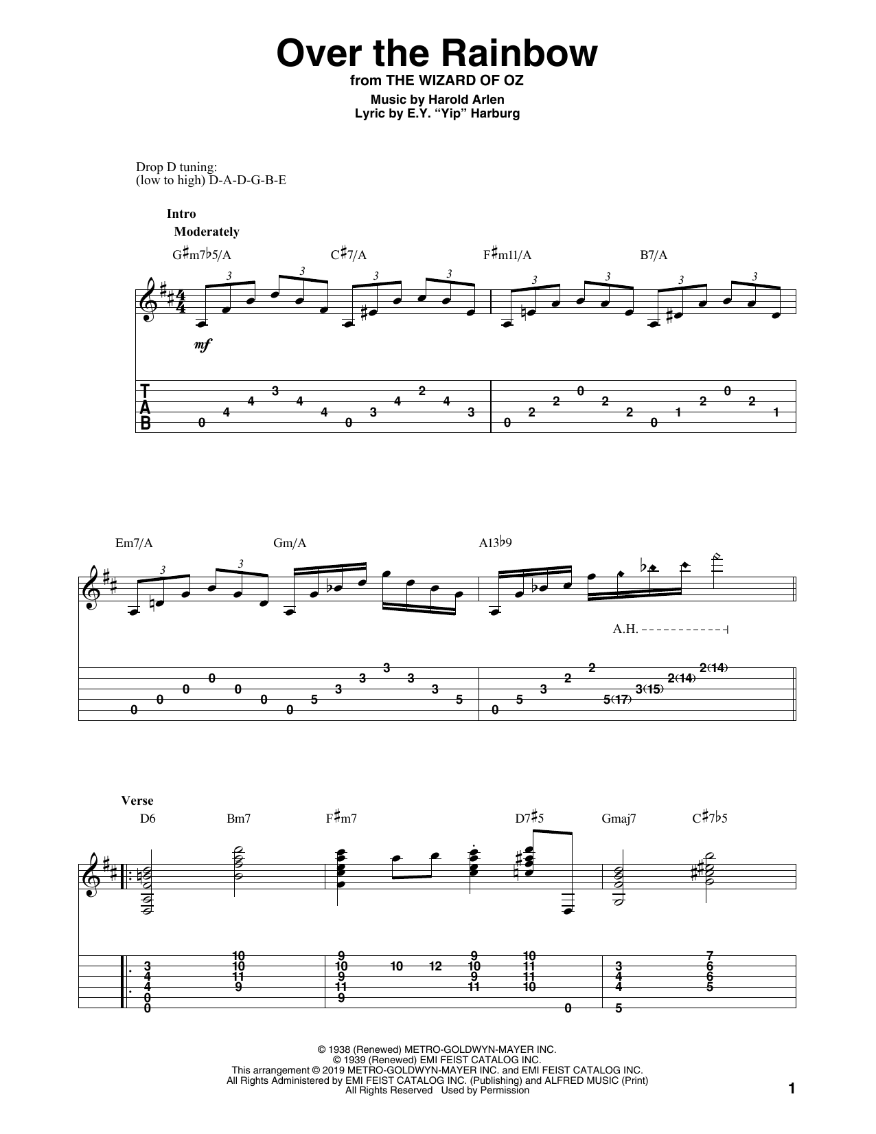 Harold Arlen Over The Rainbow (arr. Bill LaFleur) Sheet Music
