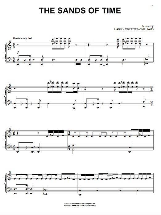 Harry Gregson-Williams The Sands Of Time Sheet Music