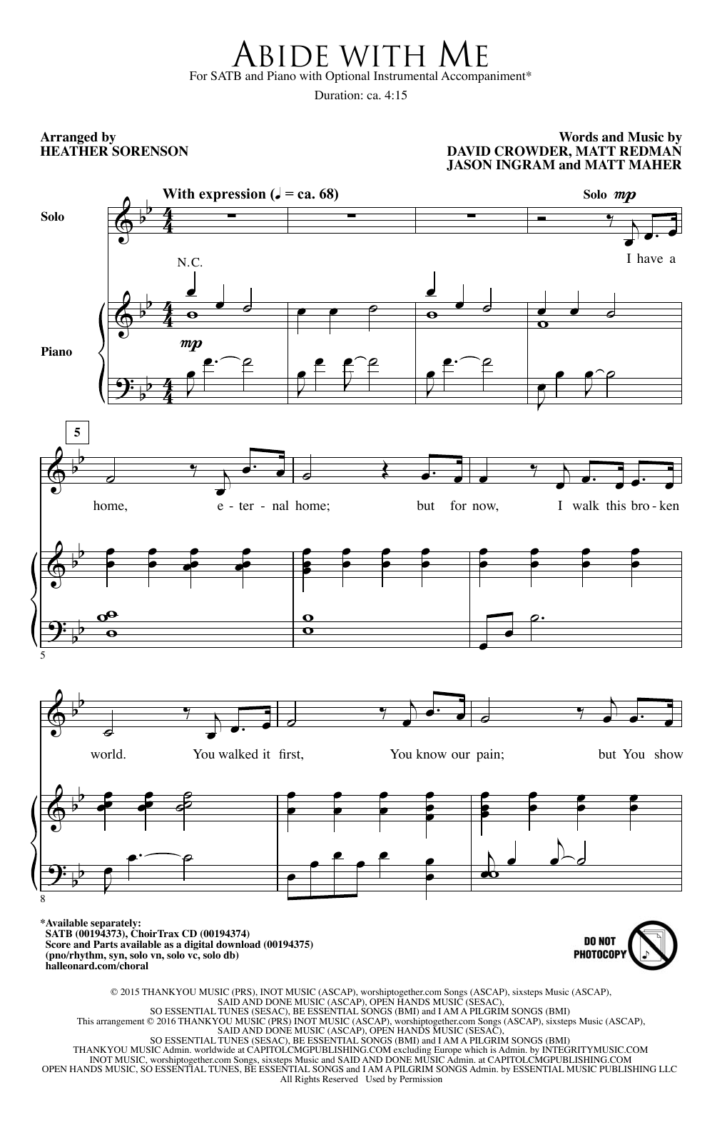 Heather Sorenson Abide With Me Sheet Music