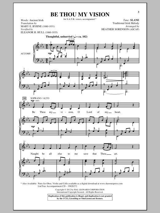 Heather Sorenson Be Thou My Vision Sheet Music
