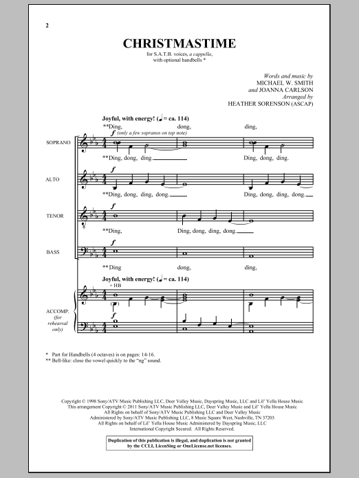 Heather Sorenson Christmastime Sheet Music