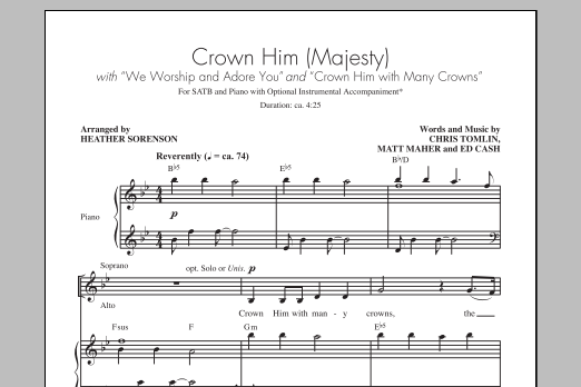 Heather Sorenson Crown Him (Majesty) Sheet Music