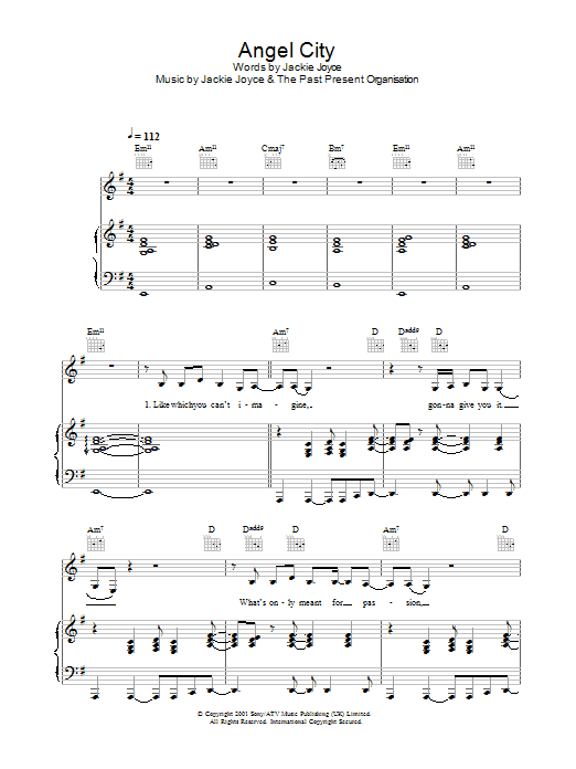 Helicopter Girl Angel City Sheet Music