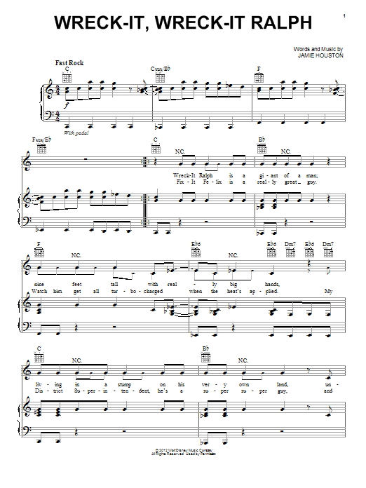 Henry Jackman Wreck-It, Wreck-It Ralph Sheet Music