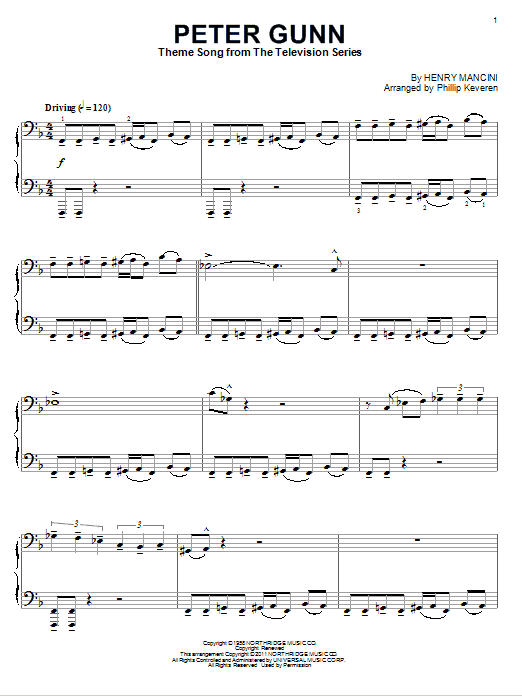 Henry Mancini Peter Gunn Theme (arr. Phillip Keveren) Sheet Music