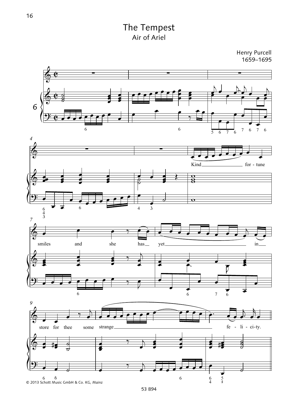 Henry Purcell Kind fortune smiles Sheet Music