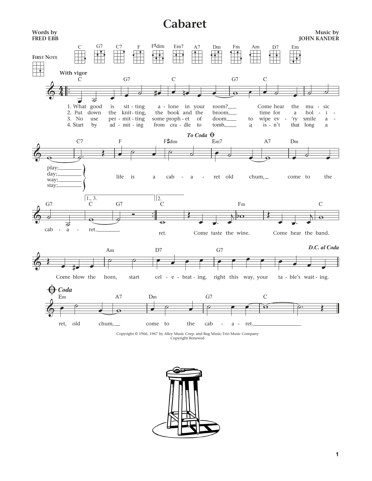 Herb Alpert and the Tijuana Brass Cabaret (from The Daily Ukulele) (arr. Liz and Jim Beloff) Sheet Music
