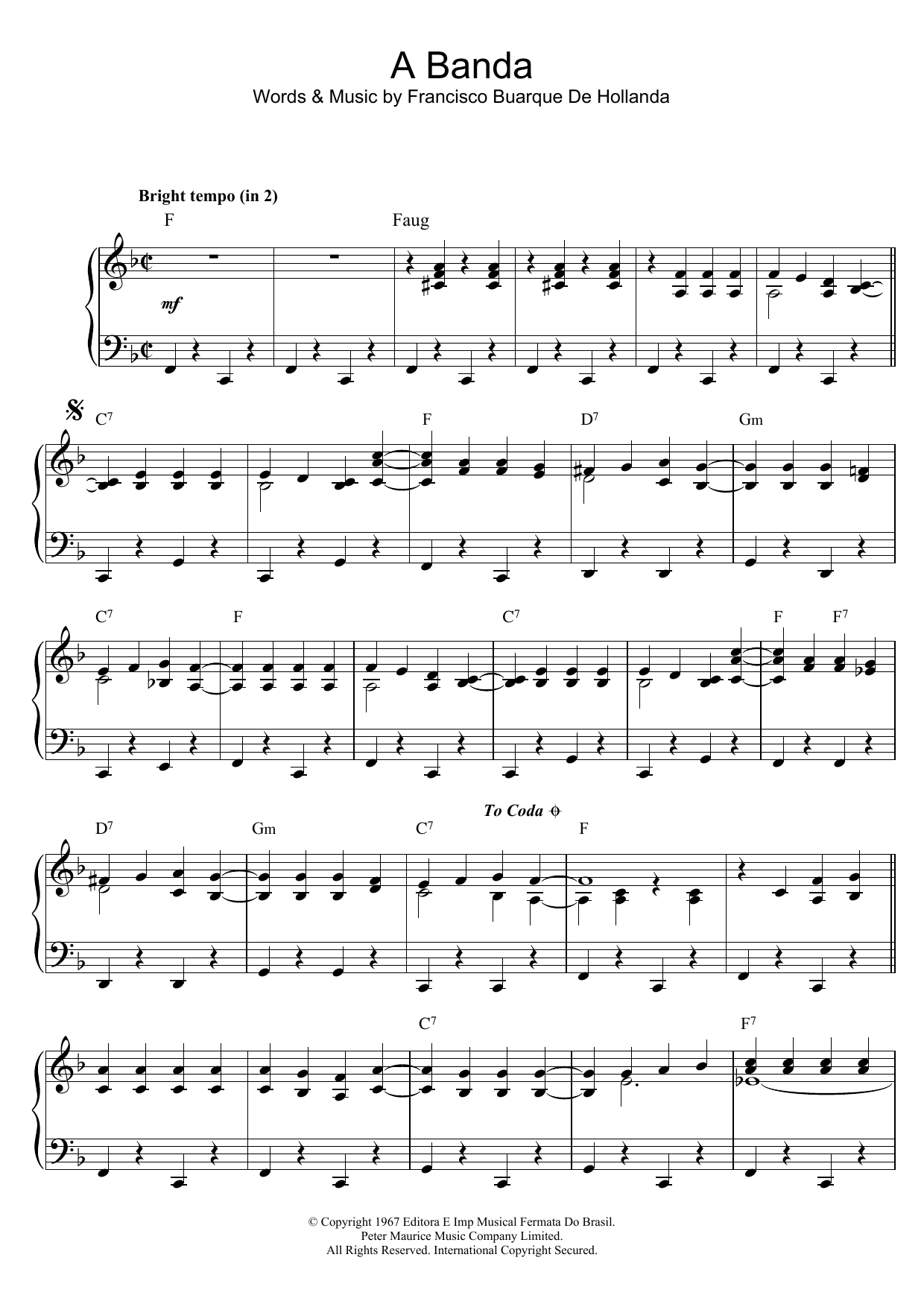 Herb Alpert & The Tijuana Brass A Banda Sheet Music