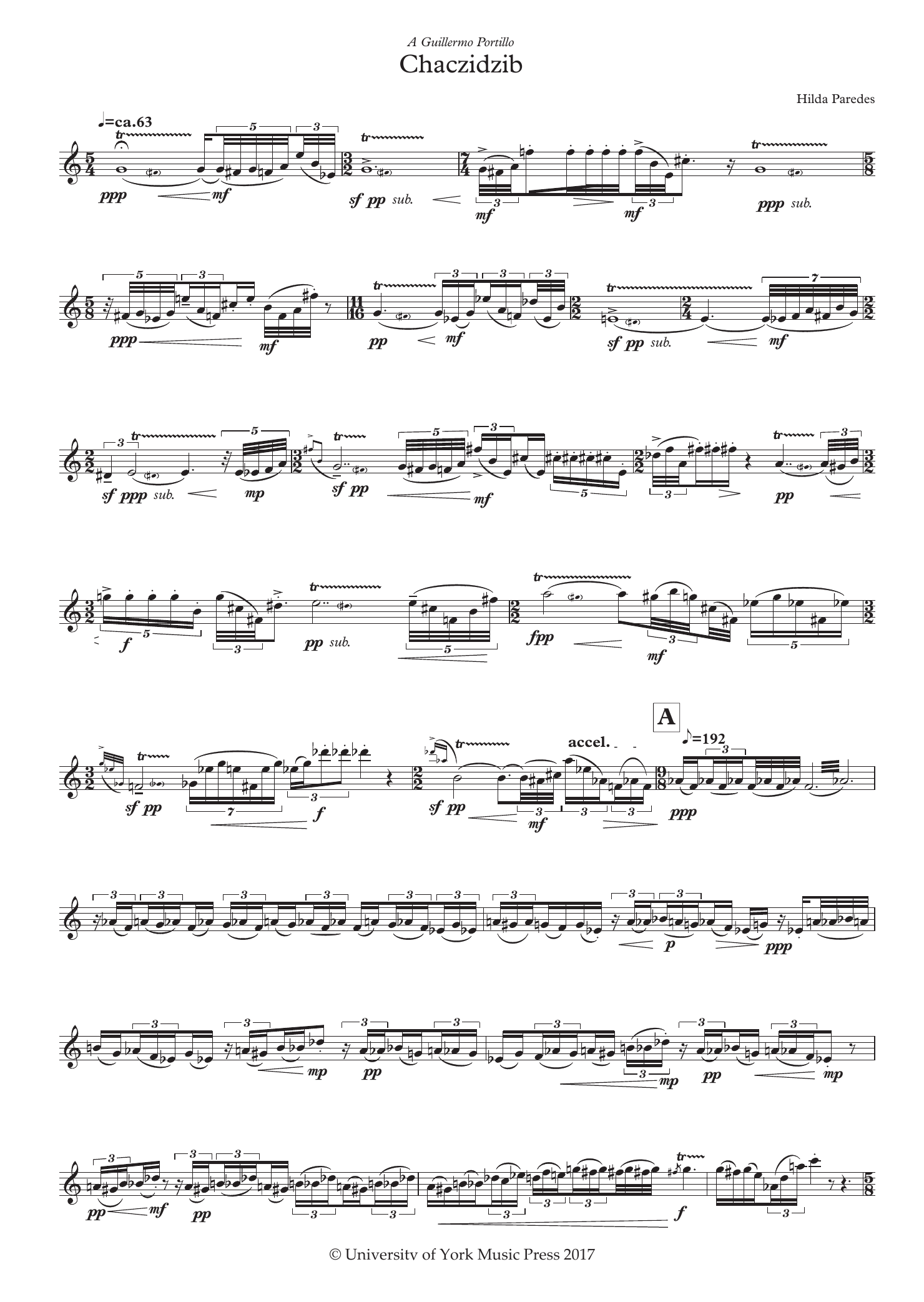 Hilda Paredes Chaczidzib Sheet Music