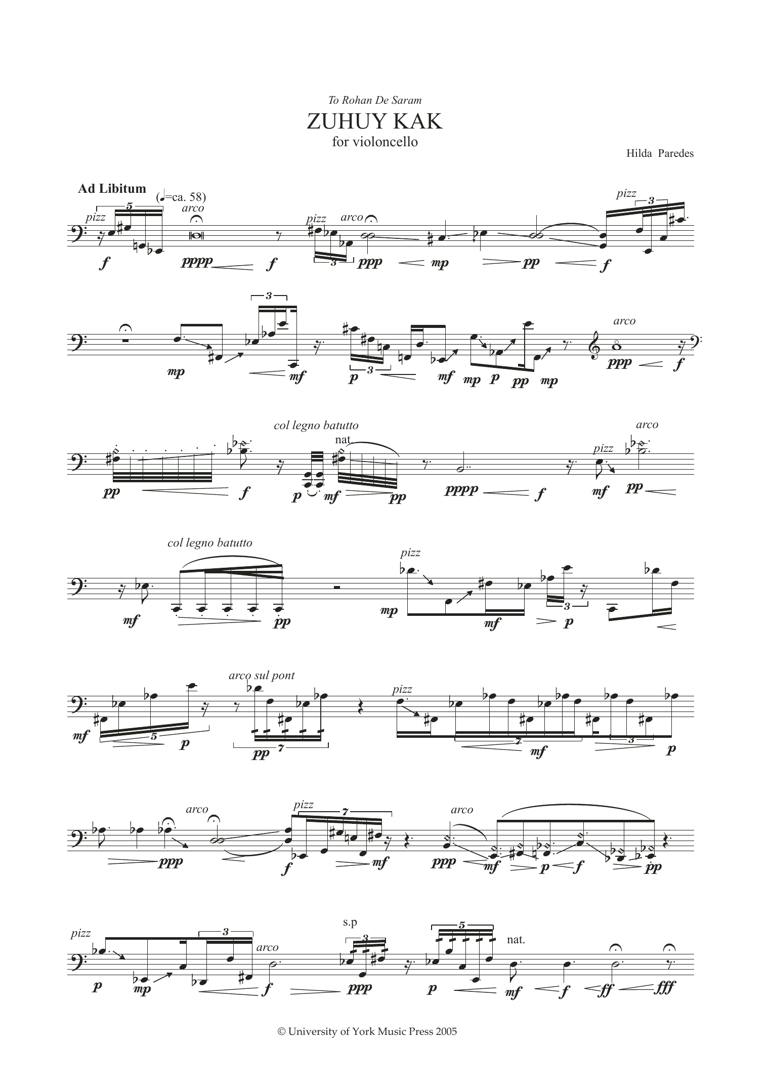 Hilda Paredes Zuhuy Kak Sheet Music