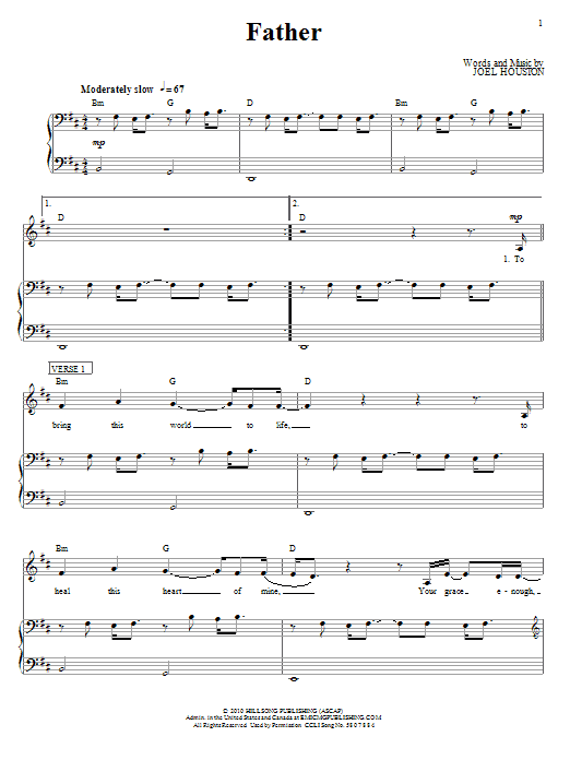 Hillsong United Father Sheet Music