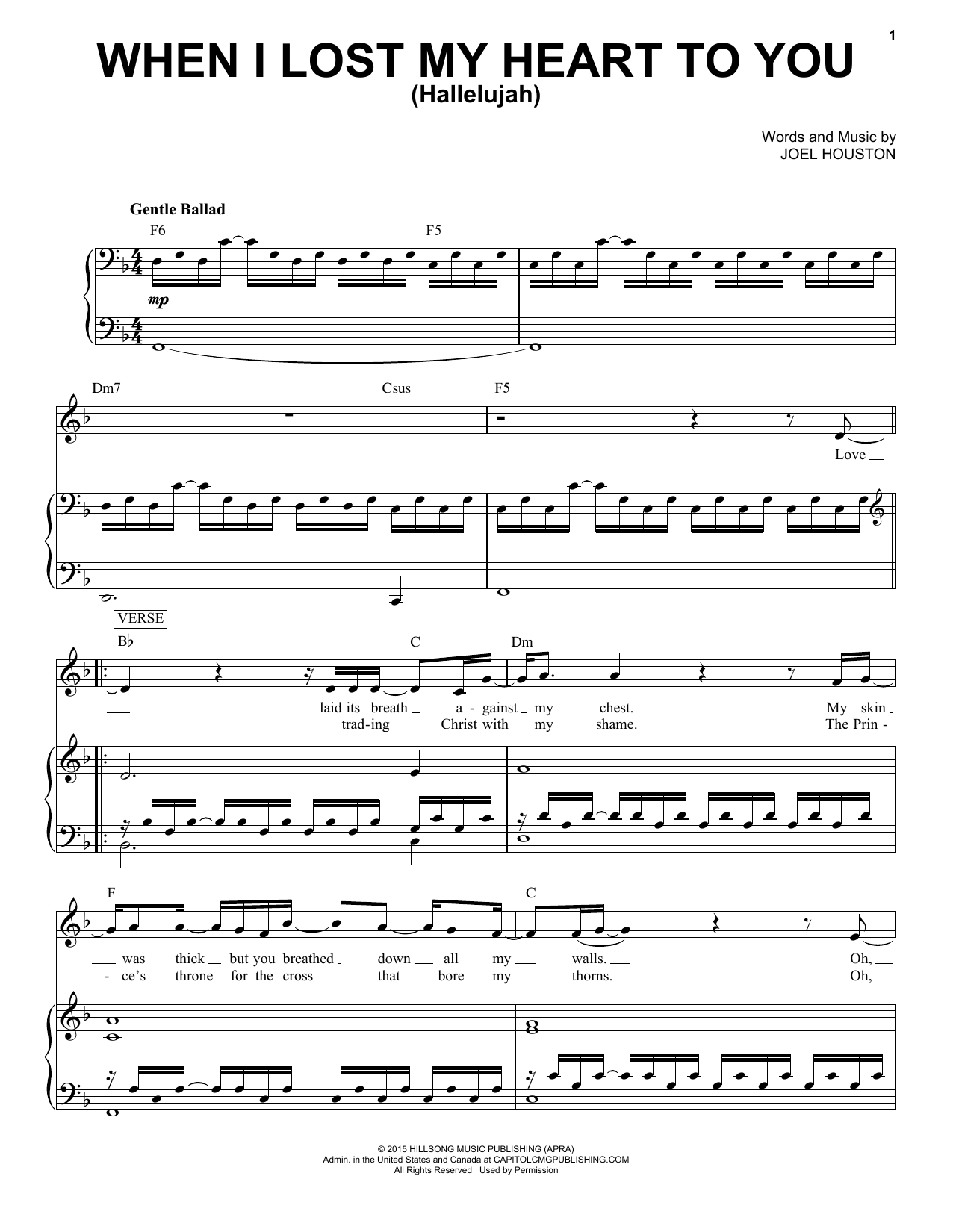 Hillsong United When I Lost My Heart To You (Hallelujah) Sheet Music