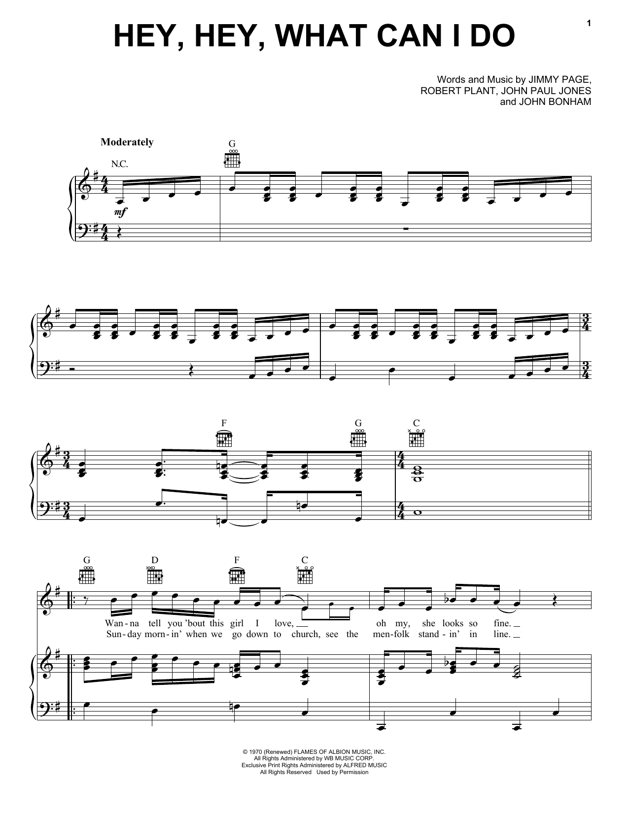Hootie & The Blowfish Hey, Hey, What Can I Do Sheet Music