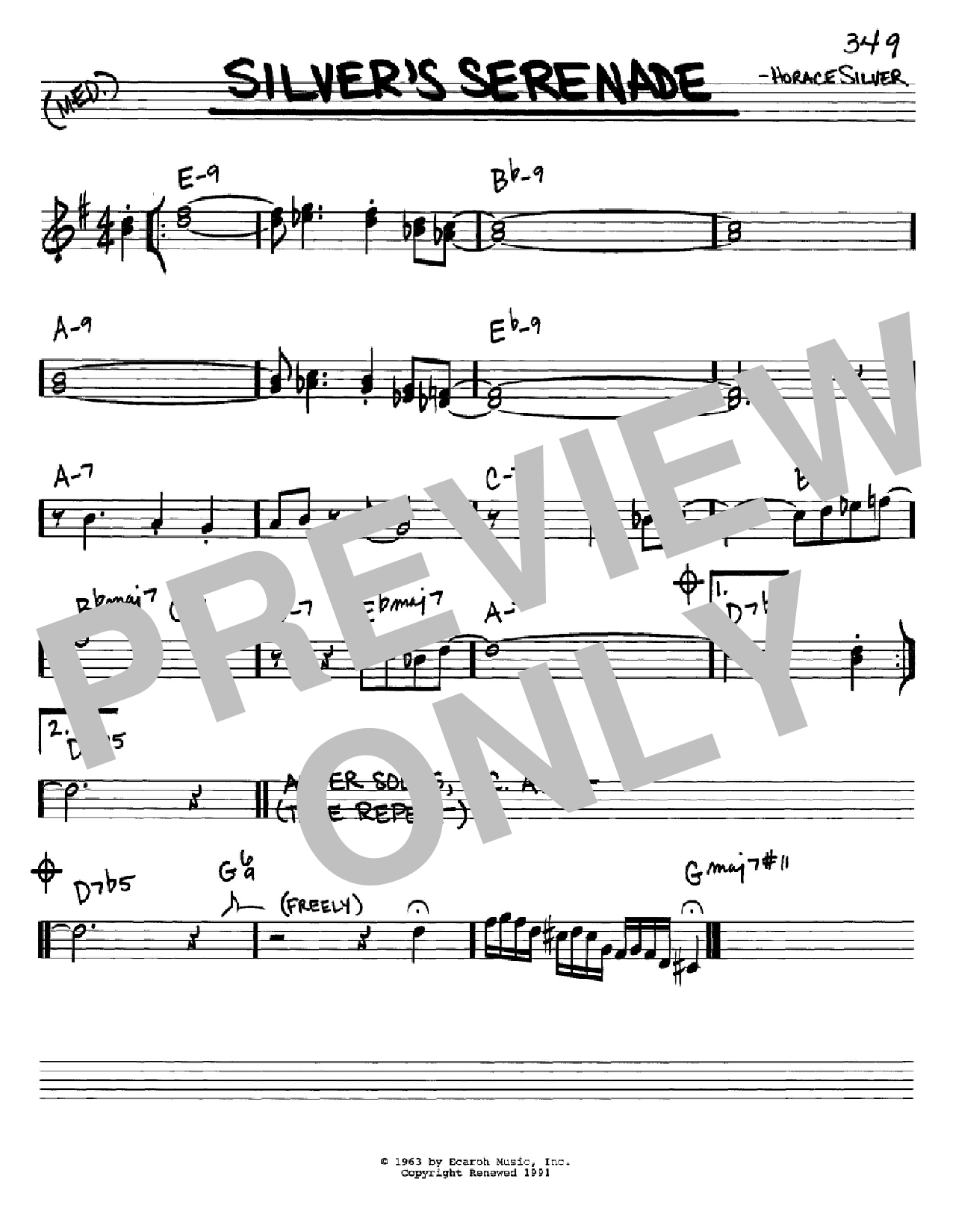 Horace Silver Silver's Serenade Sheet Music