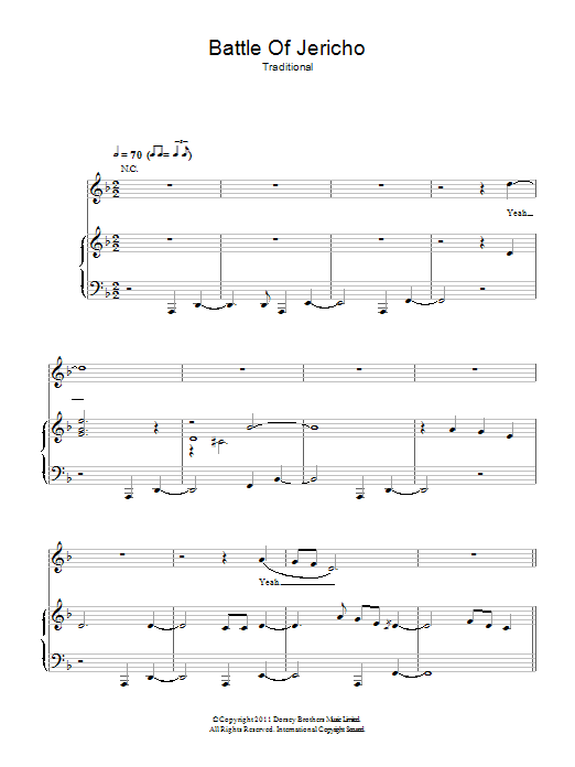 Hugh Laurie Joshua Fit De Battle Of Jericho Sheet Music