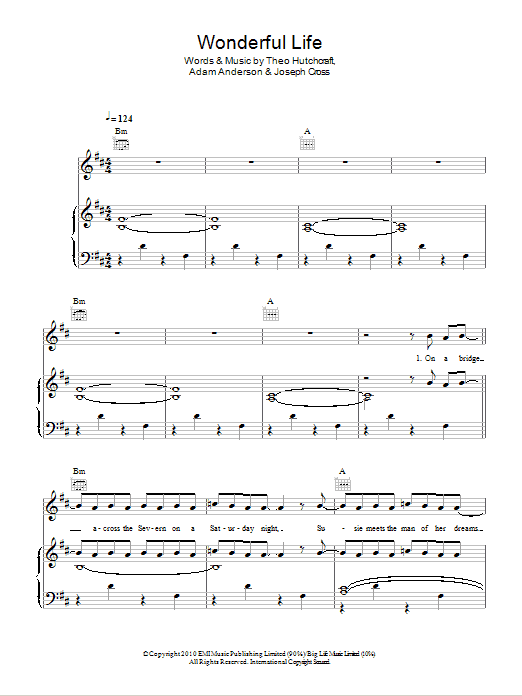 Hurts Wonderful Life Sheet Music