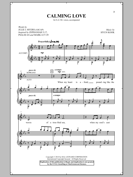 Hyun Kook Calming Love Sheet Music