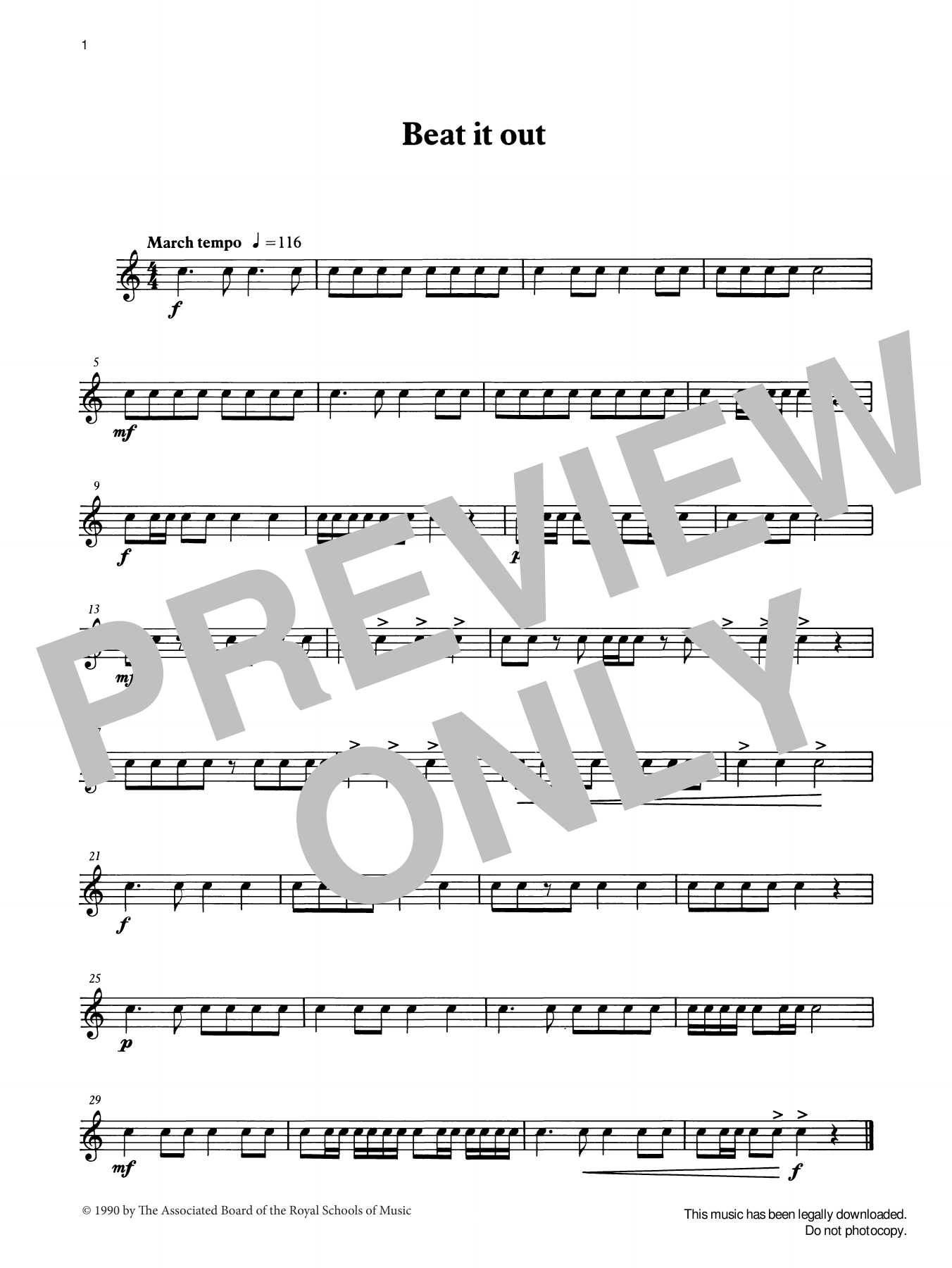 Ian Wright and Kevin Hathaway Beat it out from Graded Music for Snare Drum, Book I Sheet Music