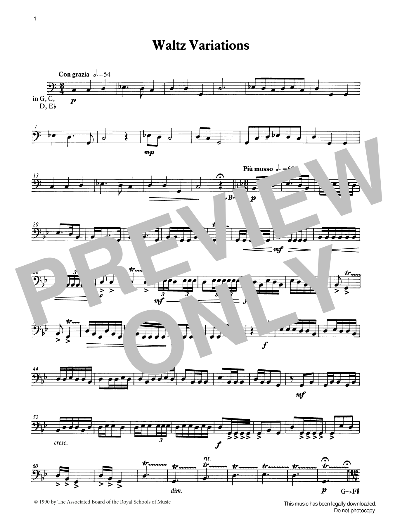 Ian Wright Waltz Variations from Graded Music for Timpani, Book IV Sheet Music