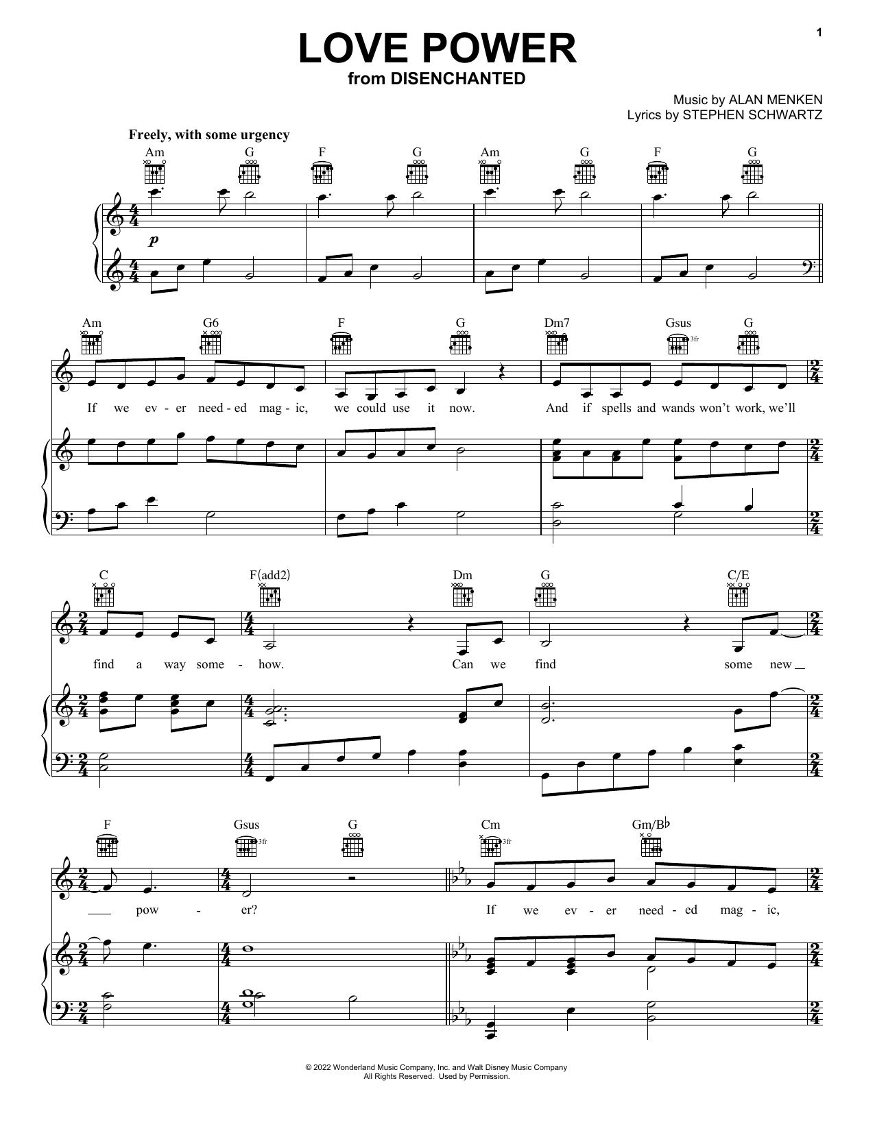 Idina Menzel Love Power (from Disenchanted) Sheet Music