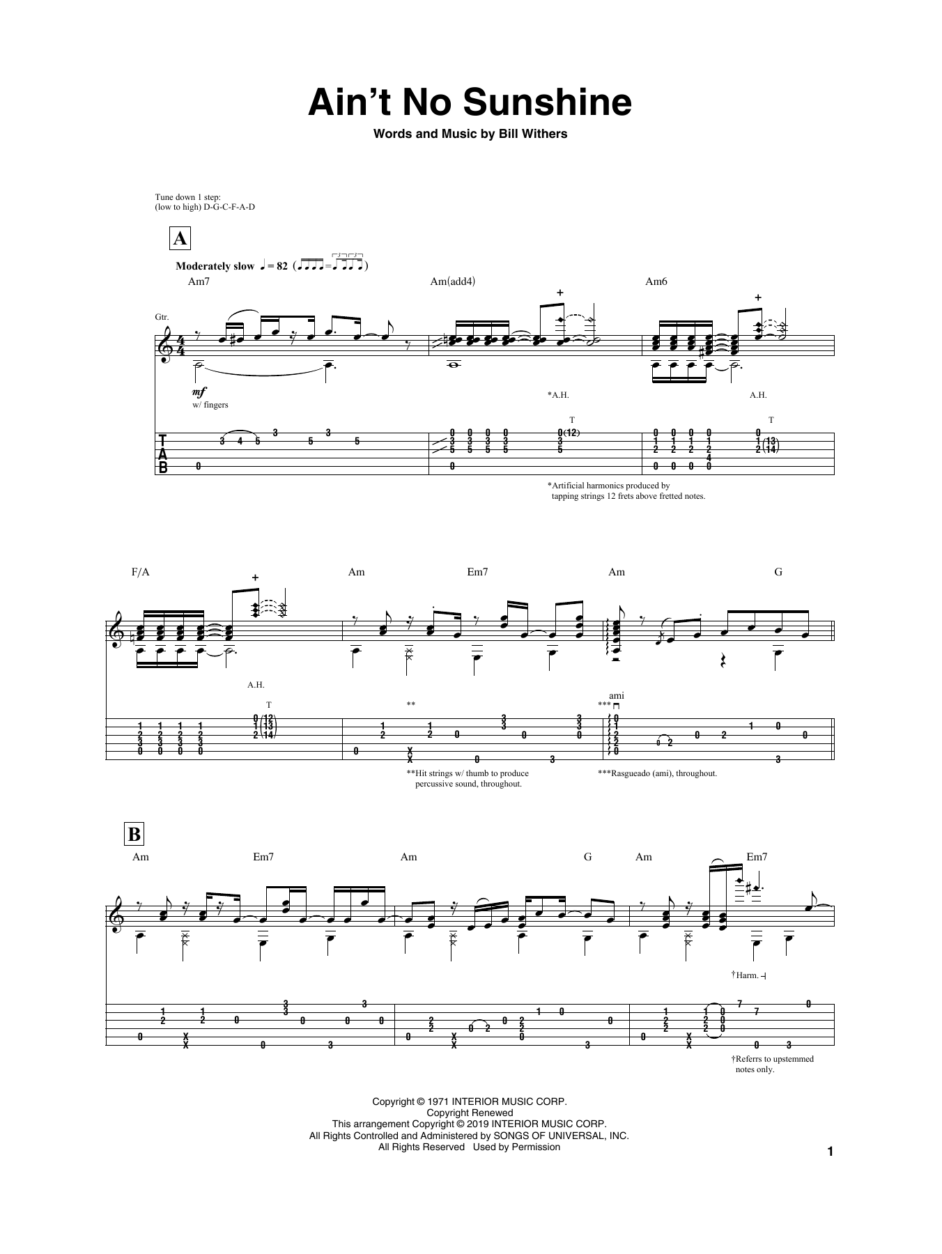 Igor Presnyakov Ain't No Sunshine Sheet Music